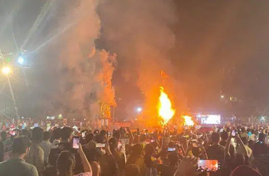 Dussehra celebrations in Nagpur, Ravana Dahan at Kasturchand Park ground