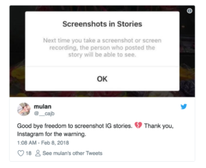 Instagram is testing screenshot alerts for stories