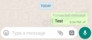 WhatsApp 'Forwarded Message' Feature