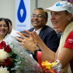 Ultra runner and water campaigner, Mina Guli runs through Delhi,