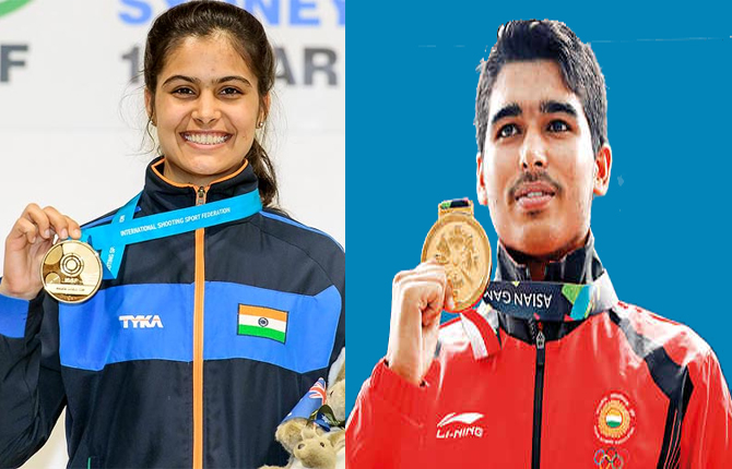 Manu Bhaker and Saurabh Chaudhary