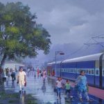 Narendra Modi painting by Bijay Biswal