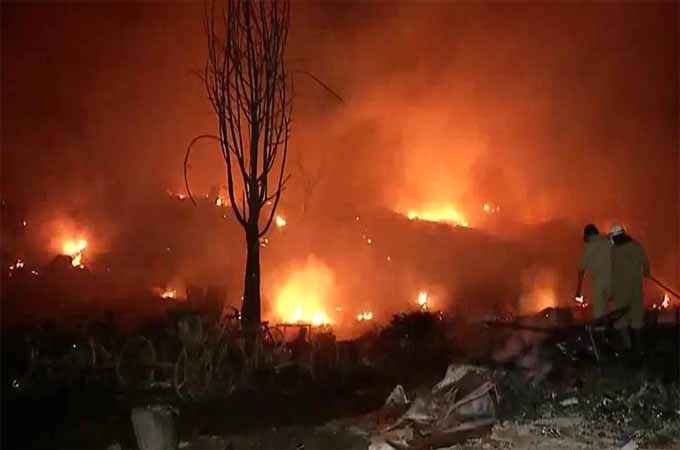 Fire broke out at shoe-factory