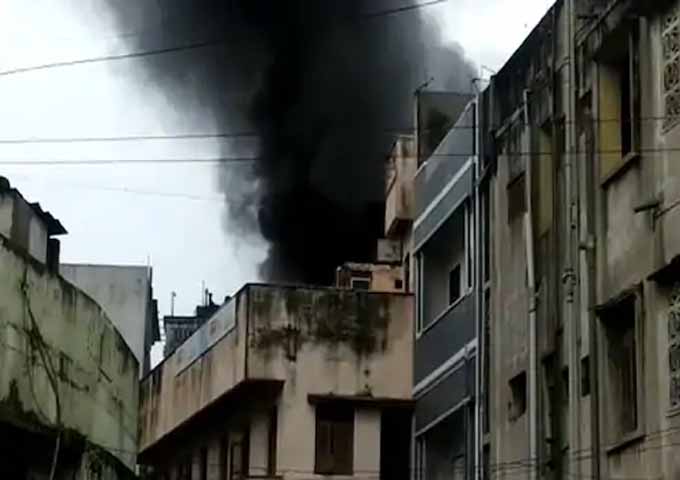 fire in plastic warehouse