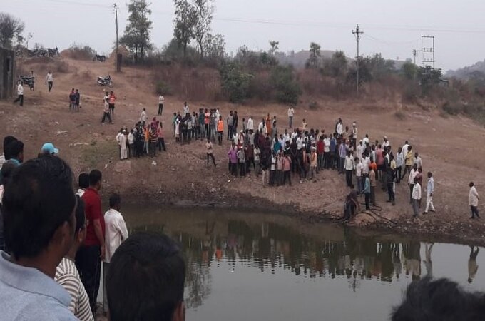 पत्नी बुडत असल्याचे दिसताच पतीची तलावात उडी , दोघांचा तलावात बुडून मृत्यू
