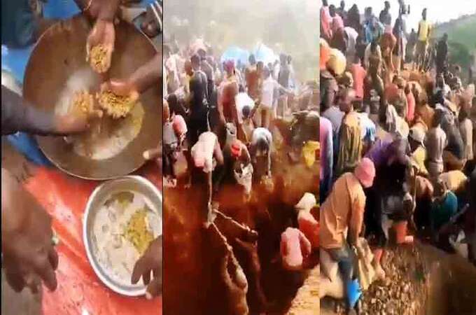 अचानक सोन्याचा डोंगर सापडला; सोन्याची लूट करण्यासाठी प्रचंड गर्दी...