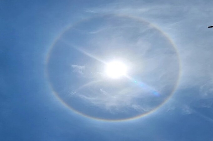 Bengaluru witness rare phenomenon; Here's how 22-degree ring forms around Sun