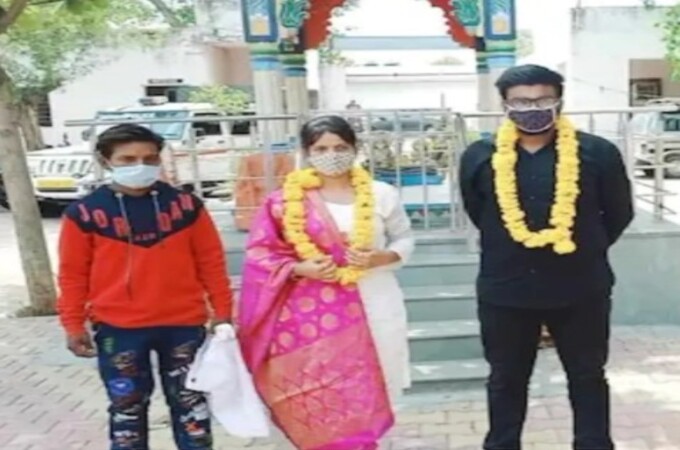 एकमेकांची तक्रार घेऊन आलेल्या कपलचं पोलिसांनी ठाण्यातच लावून दिलं लग्न