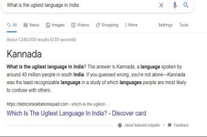 Google shows Kannada “ugliest language in India”, removes it after outrage, Apologises