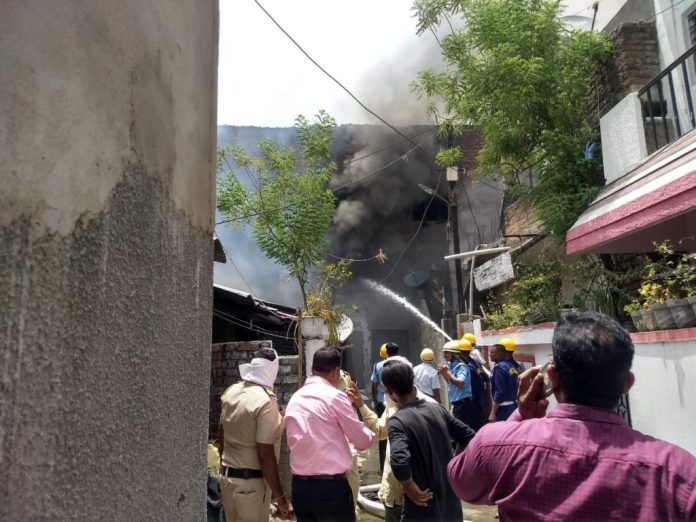 Fire Broke At Incense Stick Factory In Yashodhara Nagar