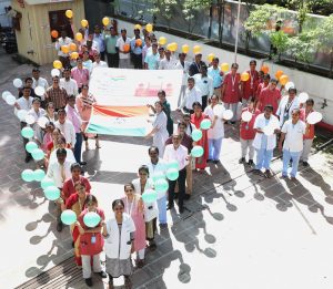 Wockhardt Hospitals, Nagpur Celebrates Independence Day by forming A Human Chain