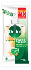 Dettol expands its product portfolio with the launch of Dettolpowder-to-liquid handwash in India