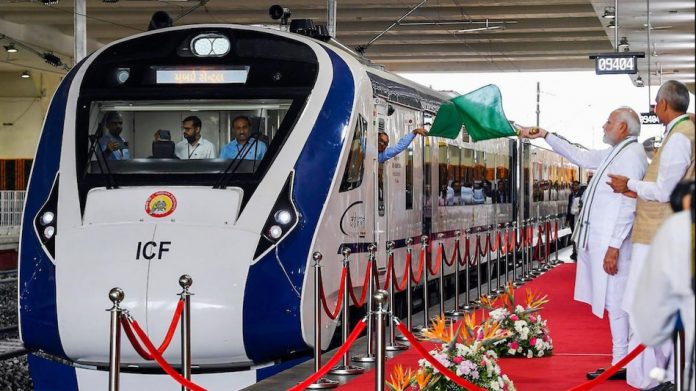 Gandhinagar-Ahmedabad-Mumbai Central Vande Bharat Express flagged off by PM Modi