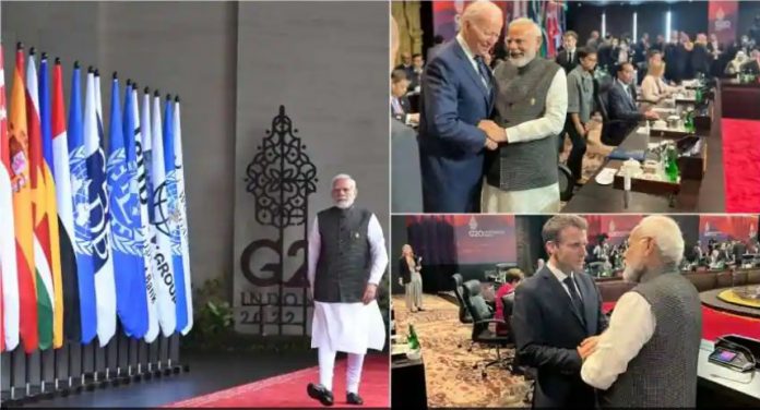 G20 Summit in Bali: PM Modi interacts with Biden, Sunak and Macron