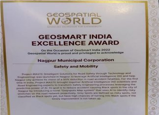 Geosmart India Excellence Award for Safety and Mobility goes to NMC Geosmart India Excellence Award for Safety and Mobility goes to NMC