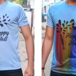 Holi T-Shirt With Colour Bleeding Prints- Giftadda(1) (1)