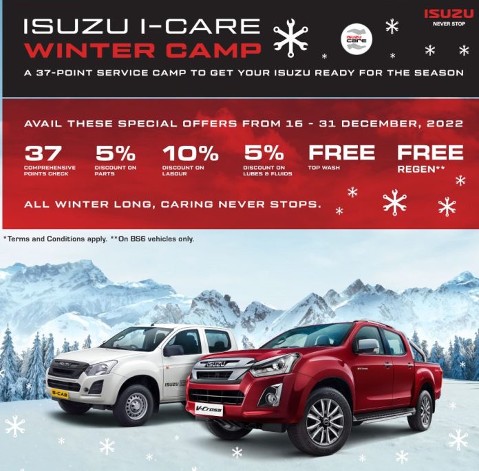 Isuzu Motors India to roll-out ‘ISUZU I-Care Winter Camp’ across India
