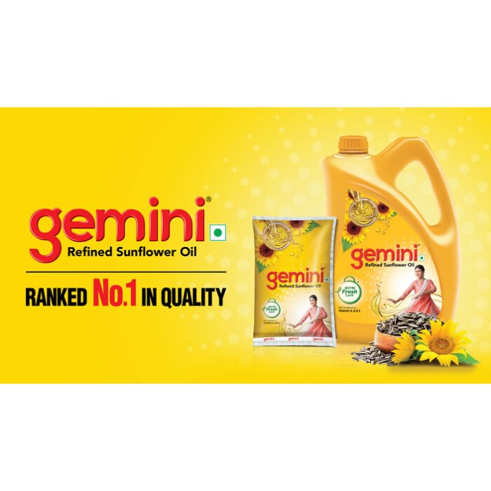 Gemini Oil Ranked India’s No. 1 Quality Sunflower Oil Brand by Consumer Voice