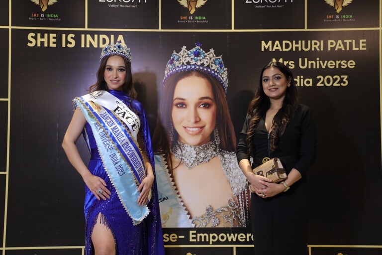 “She is India” Celebrates the Triumph of Nagpur Native Madhuri Patle Mrs. Universe India as Mrs. Universe  Empowered 2023